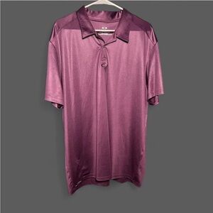 Oakley Men's Maroon purple golf Shirt